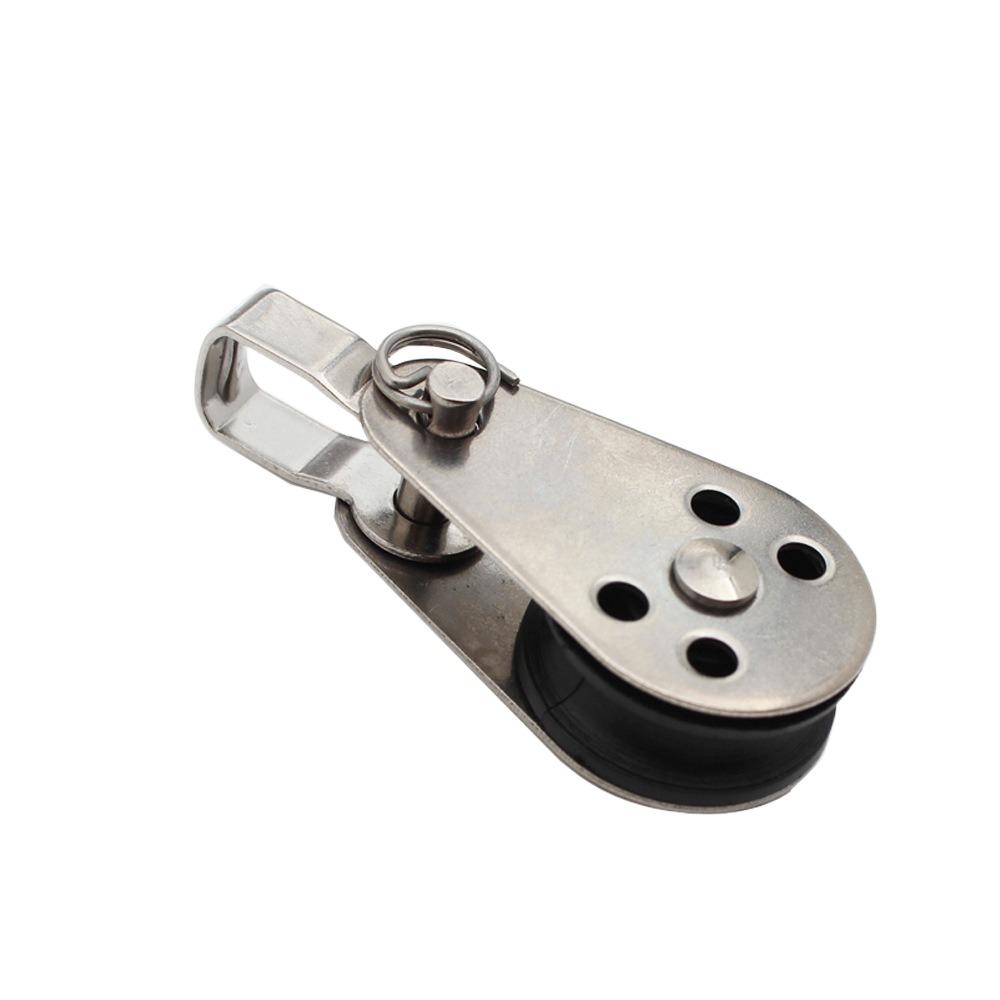 2pcs 25mm Pulley Single Wheel Marine Hardware Durable Lifting Rope Pulley Kayak Boat Accessories