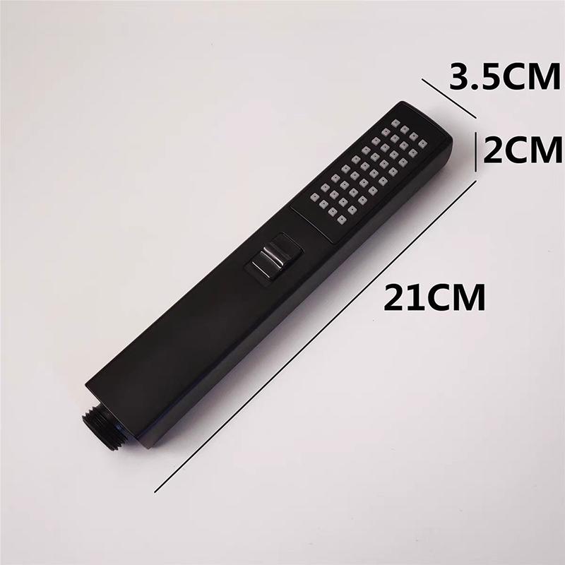 Badezimmerzubehör Schwarz Wandmontage Edelstahl Handbrause Duschhalterung Schwarz Dusche & Strahl 2 Funktionen Handheld