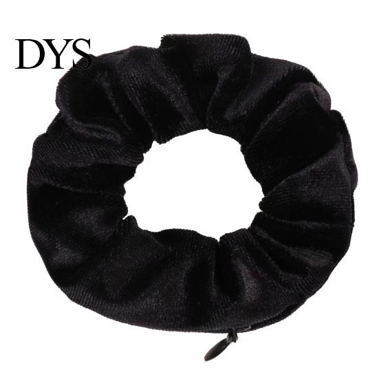 Straight Hair Tie with Pocket Hidden Buns Rope Curly Workout Bun Accessory Holder Portable Mini Bag Long