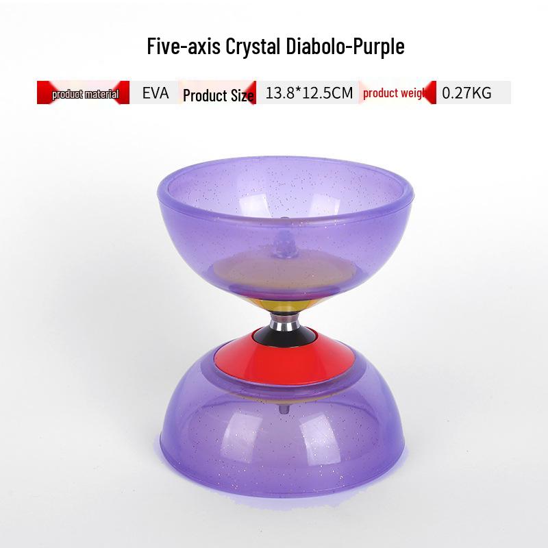 Large Double-Headed Diabolo with Five Bearings for Beginners & All Ages