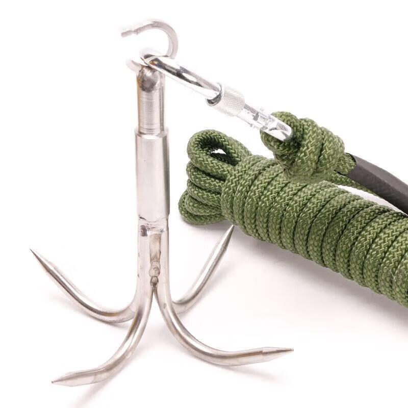 Large Stainless Steel Outdoor Grappling Hook One Size