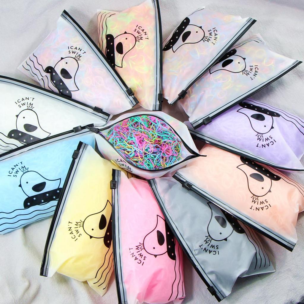 1000/3000pcs Pack Cute Girls Disposable Elastic Hair Ties Ponytail Holder Rubber Band Kid Hair Accessories