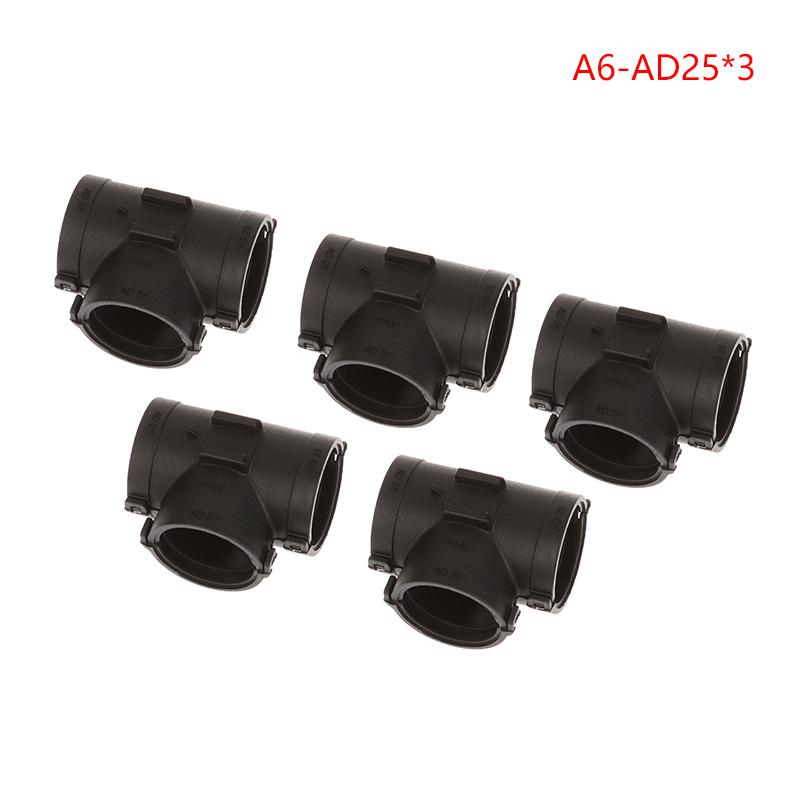 5 szt. Trójnikowy w kształcie litery T, trójnikowy w kształcie litery Y, plastikowy, karbowany, otwierany, opaska do wiązki przewodów samochodowych, reduktor równej średnicy, rozdzielnik