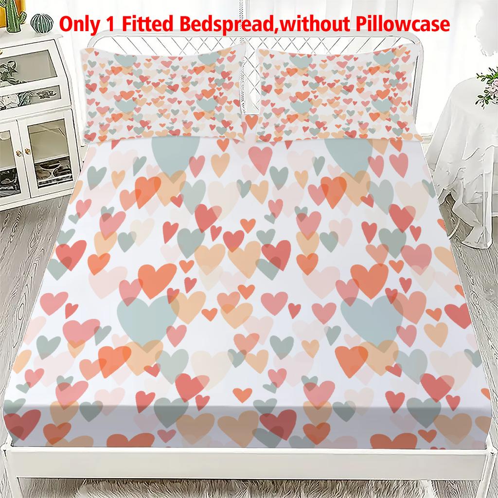 Kaufe 1 Stück Buntes Liebesherz Spannbettlaken Weiche Polyester-Bettdecke Atmungsaktives Spannbettlaken Heimdekoration Ohne Kissenbezug Mehrere Größen zum Preis ab 20