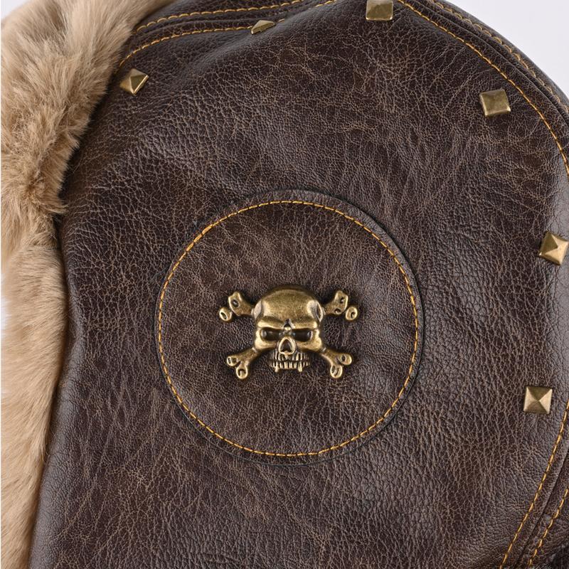 Russia Winter Faux fur Hat Unisex Windproof Warm Bomber Hats Outdoor Earflap Ski Cycling Hat
