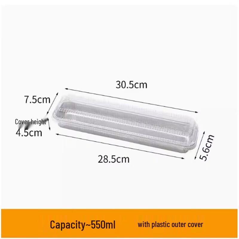 Disposable 550ML Aluminum Foil Takeaway Boxes with Lids