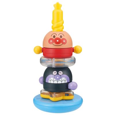 ~ Desarrolla tu cerebro ~ ¡Apila y rompe los anillos giratorios! Sukusuku Spin Tower Edad recomendada: 1 año 6 meses y más