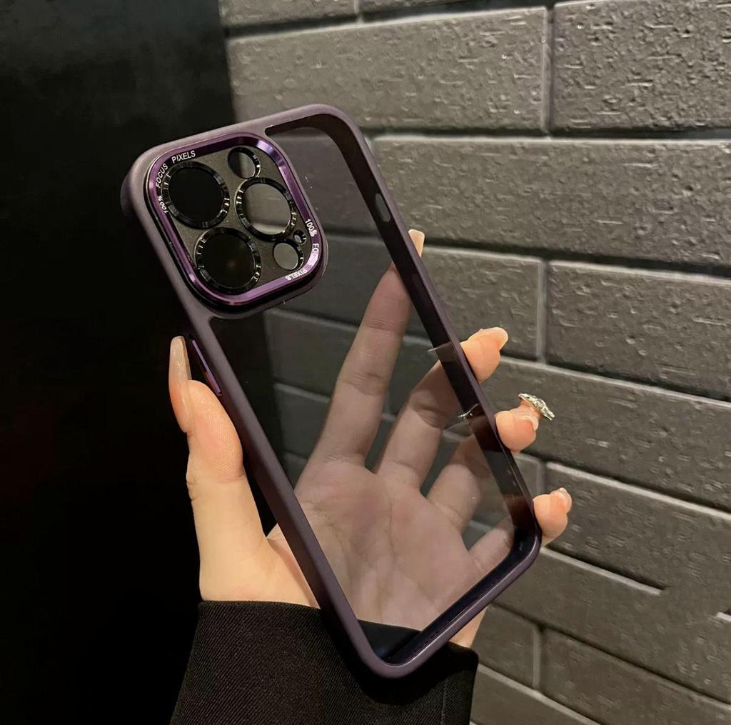Estuche Metálico Premium para Lente para iPhone 17 Pro Max - Transparente, Funda Protectora de Cobertura Total para Apple 16