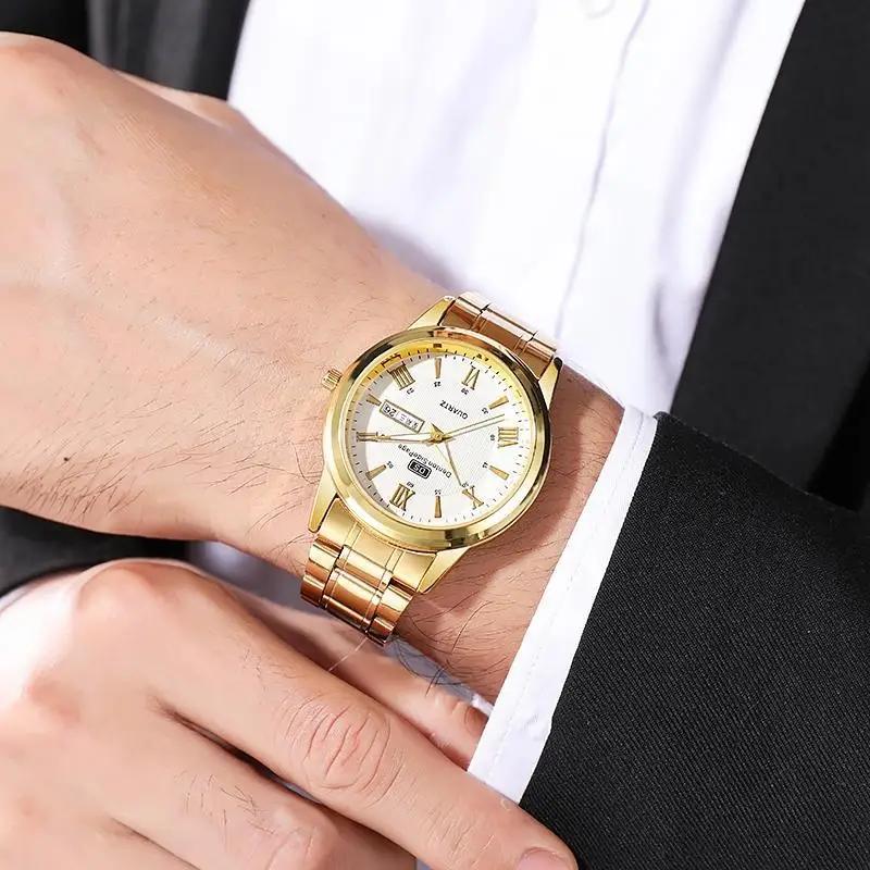 

Новая Мода Мужские Часы Водонепроницаемые Часы День Дата для Мужчин Люминесцентная Индикация Недели Деловые Кварцевые Наручные Часы Календарь Мужские Часы