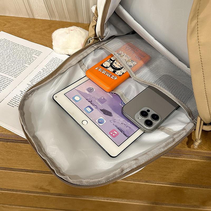 Letter Printed Backpack Women's Lightweight Schoolbag for Primary School Students Large Capacity Campus Backpack