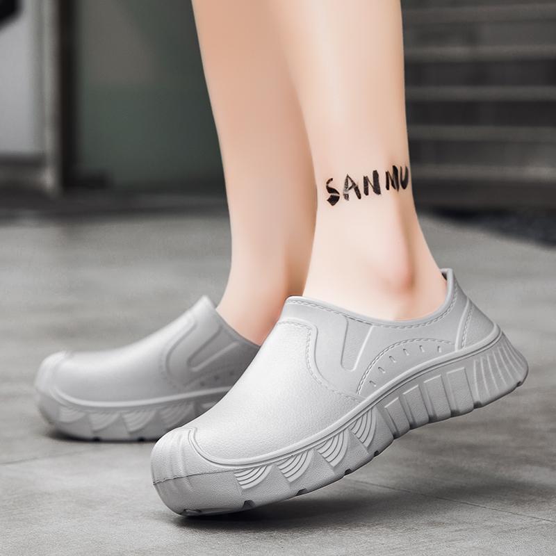 Men Women Eva Chef Shoes Non-Slip Waterproof Oil-Proof Shoes Comfortable Workers Slippers Outdoor Fishing Shoes Size 39-45