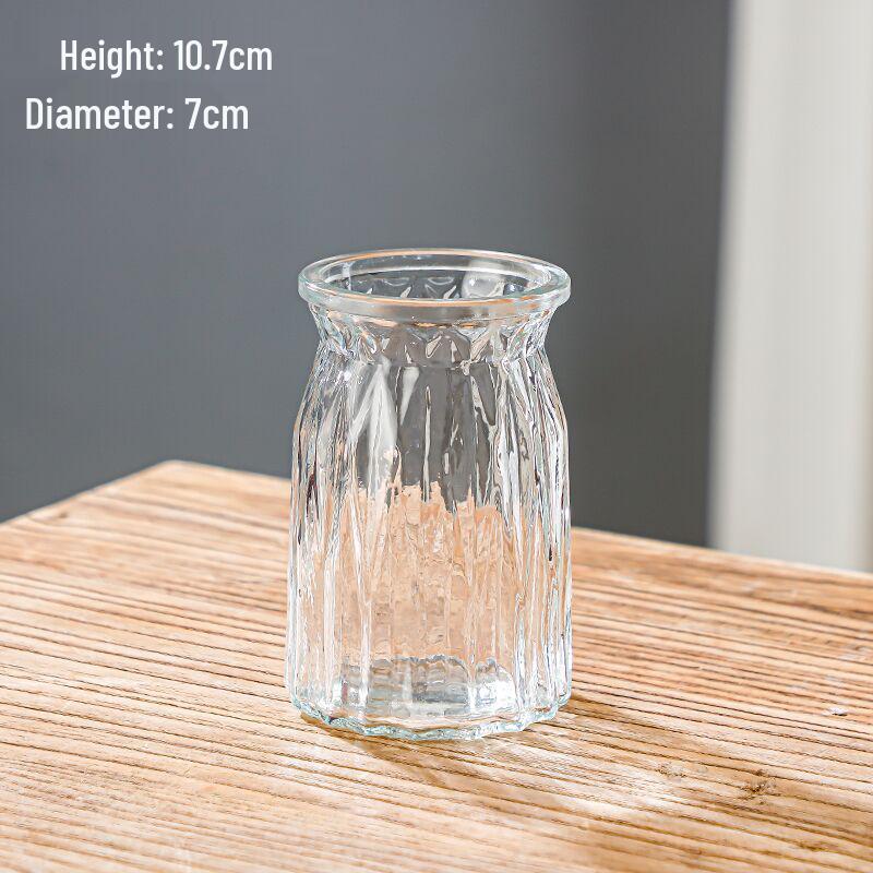 Retro Französisch-Amerikanische Mini-Glasvase für Trockenblumen & Grünzeug