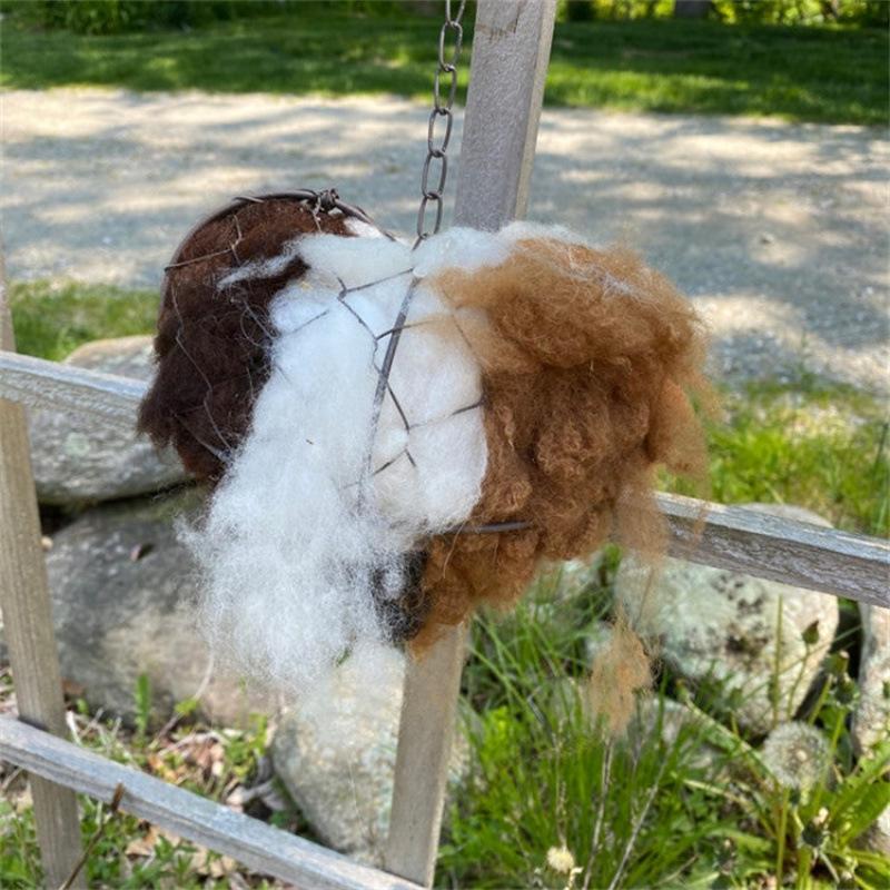 Handmade Fiber Bird Nesting Heart Bird Nesting Heart Outdoor Yard Art Welcoming Nest Outdoor Garden Decor Bird-Keeping Supplies