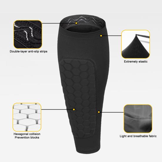 Soccer Shin Guards For Kids Youth Calf Compression Sleeve