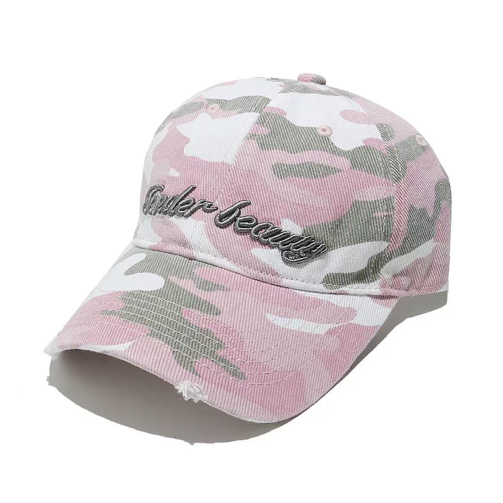 New Unisex Camouflage Letter Embroidered Duckbill Sun Hat