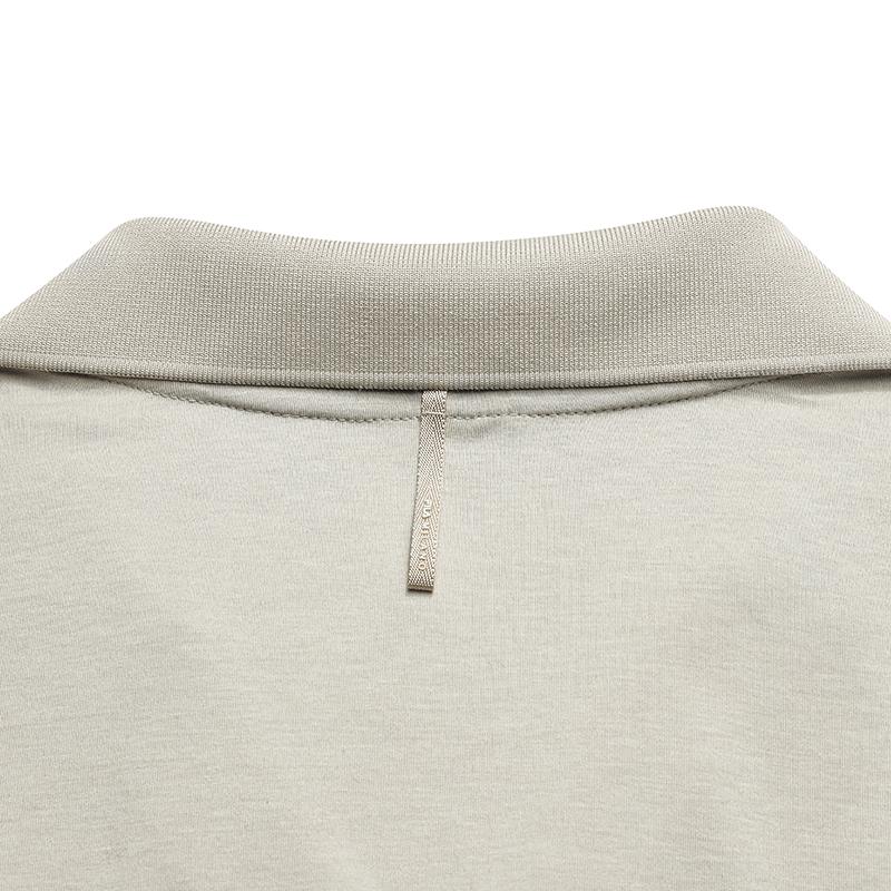 Fila Milano Series Fashion Classic Retro Casual Versatile Comfortable Knitted Loose Short Sleeve Polo Shirt Men Tops Feather-Gray F11M625136FGY