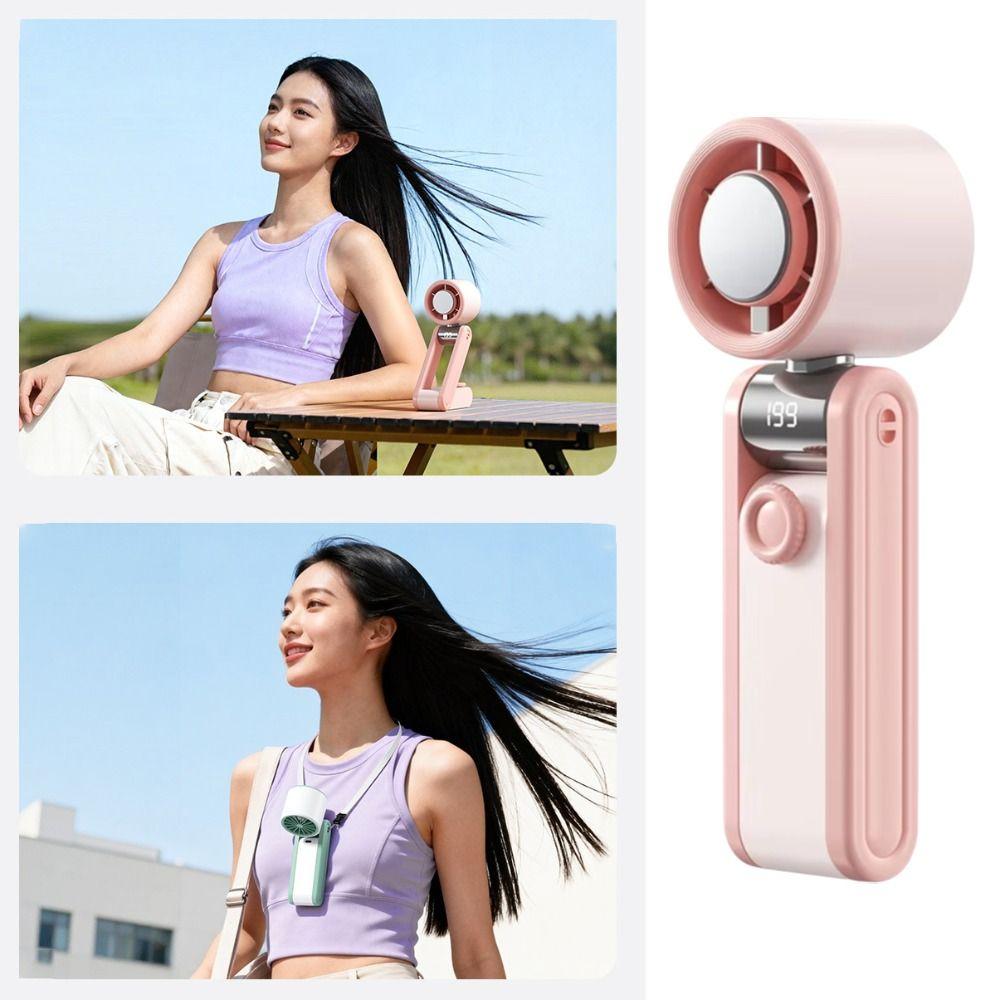 Portable Mini Pocket Fan Foldable Design USB Rechargeable Fan Mini Folding Cooling Fan  Outdoor Use