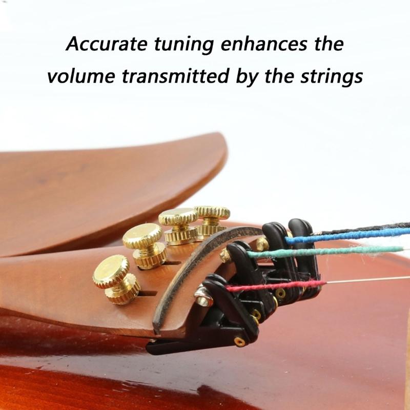 4PCS Stable Violin String Tuner with Universal Fit String Adjuster for 3/4 4/4 1/4 1/2 Instruments Made of Strong Metal