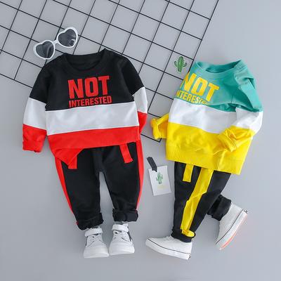 Kinder Brief Langarm T-Shirt + Hosen Outfit Kinder Kleidung Kleinkind Junge Mädchen Casual Kleidung Set