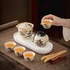 Travel Kung Fu Tea Set Small Set Portable Outdoor Single Camping Tea Drinking Equipment Ceramic Tea Pot Kuaike Cup
