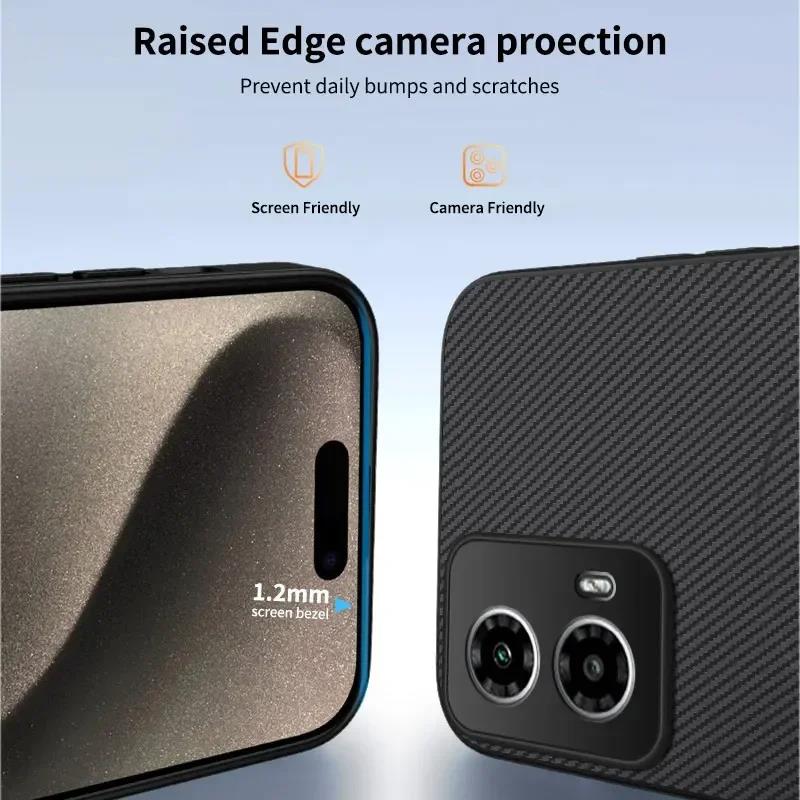 Pouzdro s texturou karbonových vláken s magnetickým bezdrátovým nabíjením pro Motorola Moto Edge 50 NEO 50 Fusion 50 Ultra Ochranný silikonový kryt proti pádu