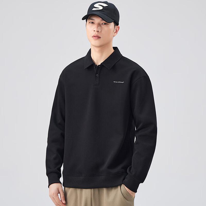 Pierre Cardin Men's Plush Collared Long-Sleeve T-Shirt
