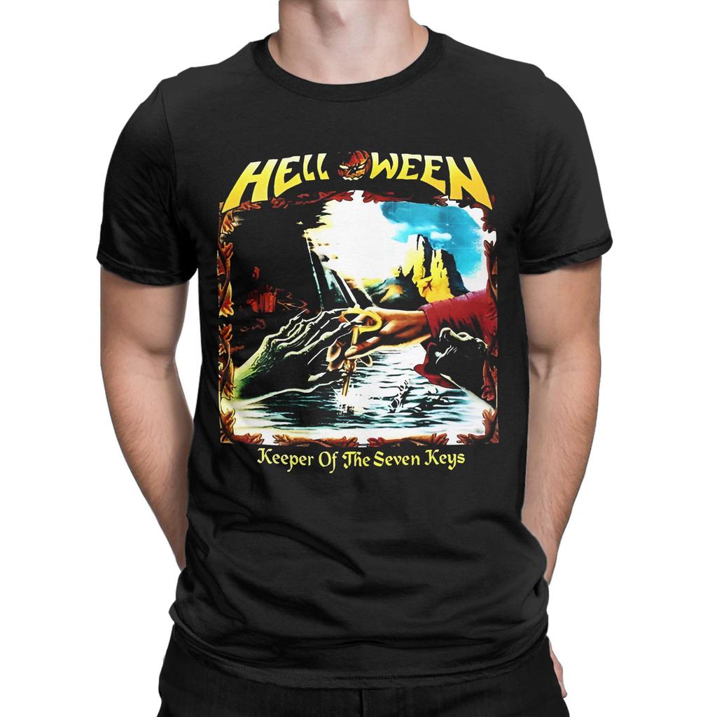 Tricou Bărbătesc Helloween Band Heavy Metal German Power Rock Hipster Tricou Mânecă Scurtă Gât Rotund Tricou 100% Bumbac Haine Imprimate