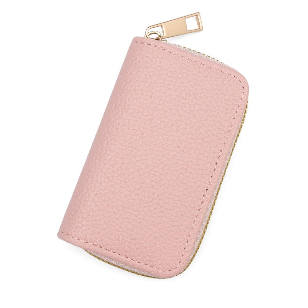Large Capacity Unisex Zipper Key Case with Ring