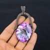 Pink Dendrite Opal 999 Copper Wire Wrapped Pendant, Handmade Gemstone Pendant Jewelry, Gifts For Wife Brand New Pendant