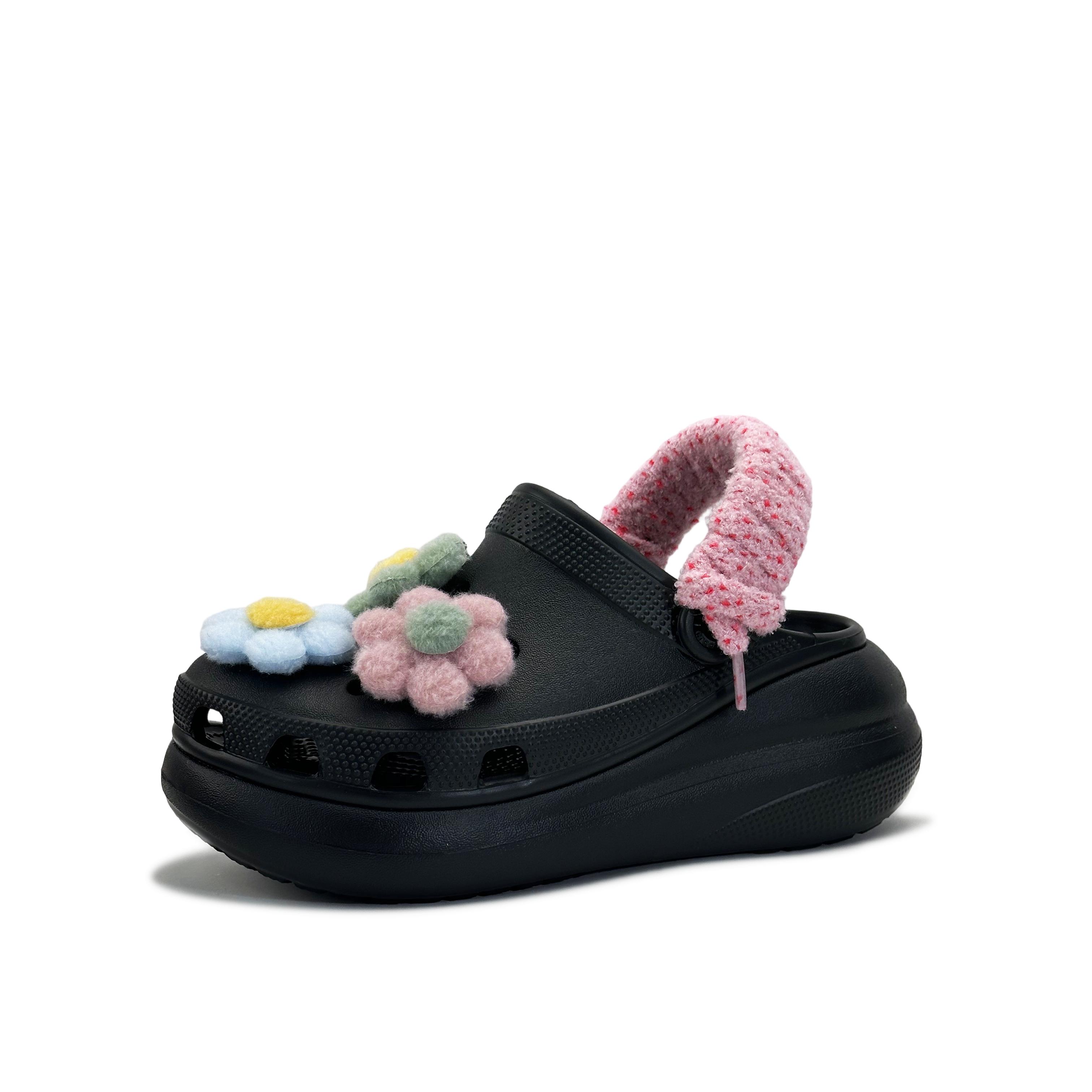 

Crocs Crush Clog EVA Сахарный тростник Мода Повседневные Удобные и Универсальные Тренд Обувь с отверстиями Унисекс Такие же Черные 37-38 чёрный