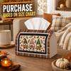 1pc Country Rustic Fall Tissue Box with Gnome Trio Plaid Frame-Decoration Napkin Storage Organizer for Kitchen,Car,Elegant Decorative Box,Purpose for 