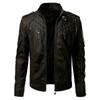 European and American men's clothing men's leather jacket male teen stand-up collar punk men's motorcycle leather jacket