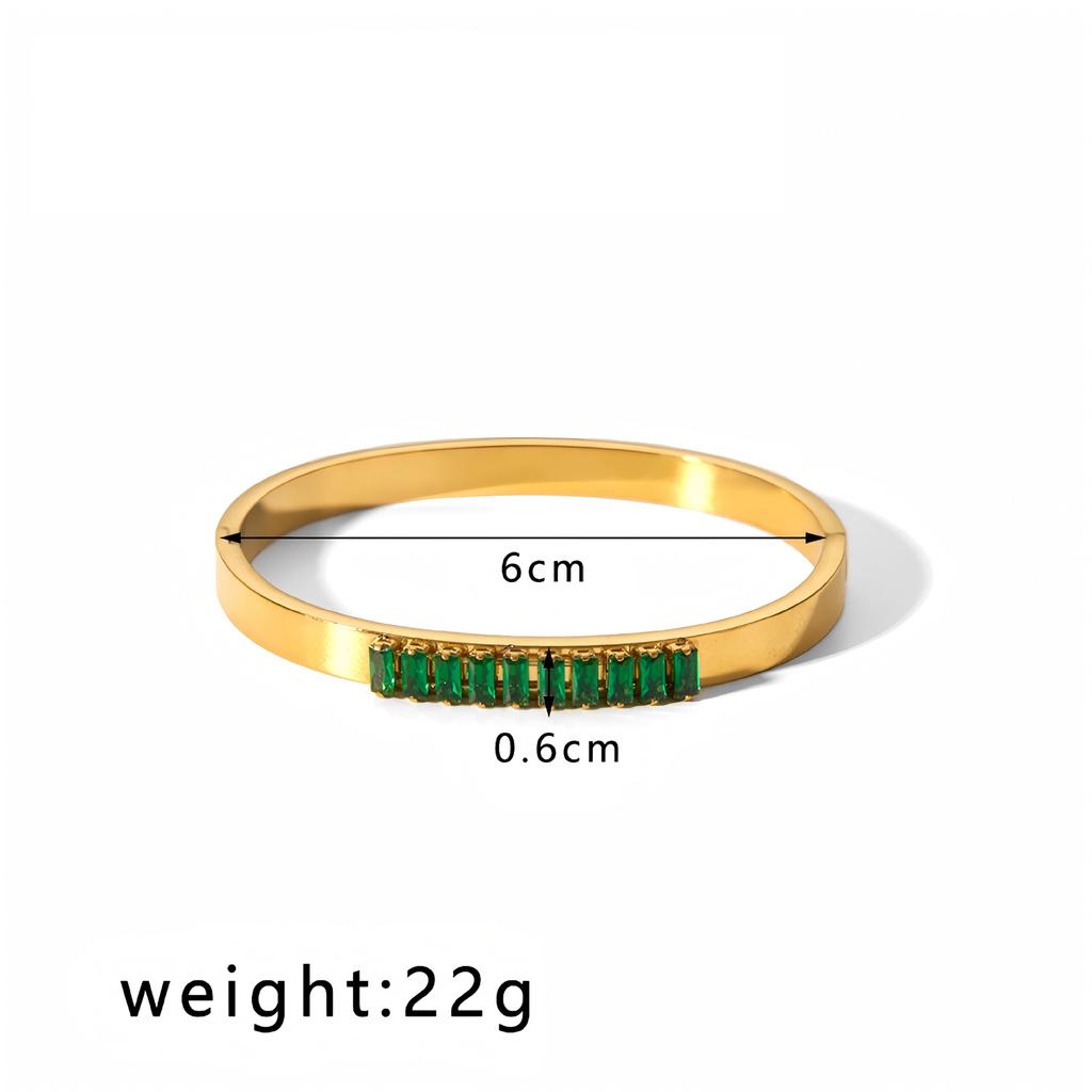 Stainless Steel New Waterproof Cubic Zirconia Bangles Antihistamine Bracelets Tarnish Free Jewelry for Women Wholesales Gifts