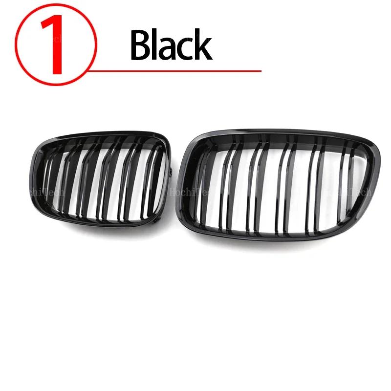 Grilles noires brillantes à Double lattes pour pare-chocs avant, Grilles de course de Sport pour BMW série 5 GT F07 2010 – 2015