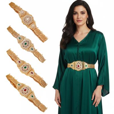 Traditional Carved Floral Waist Belt Belly Chain for Dress Chain Belt for Women Waist Chain Belt Wedding Accessories