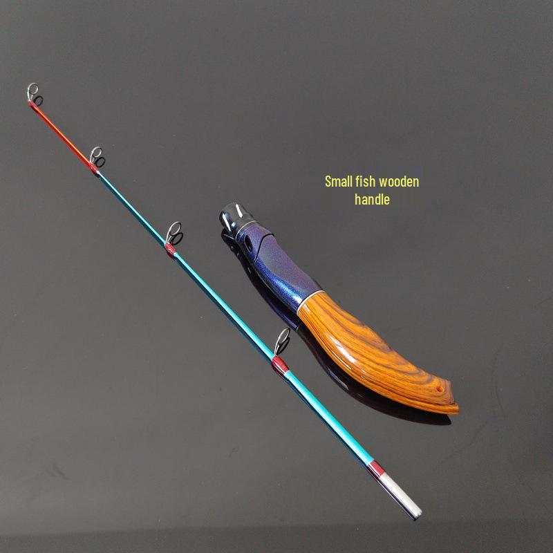 Telescopic Ice Fishing Rod & Reel: Short Solid Tip for Winter Fishing