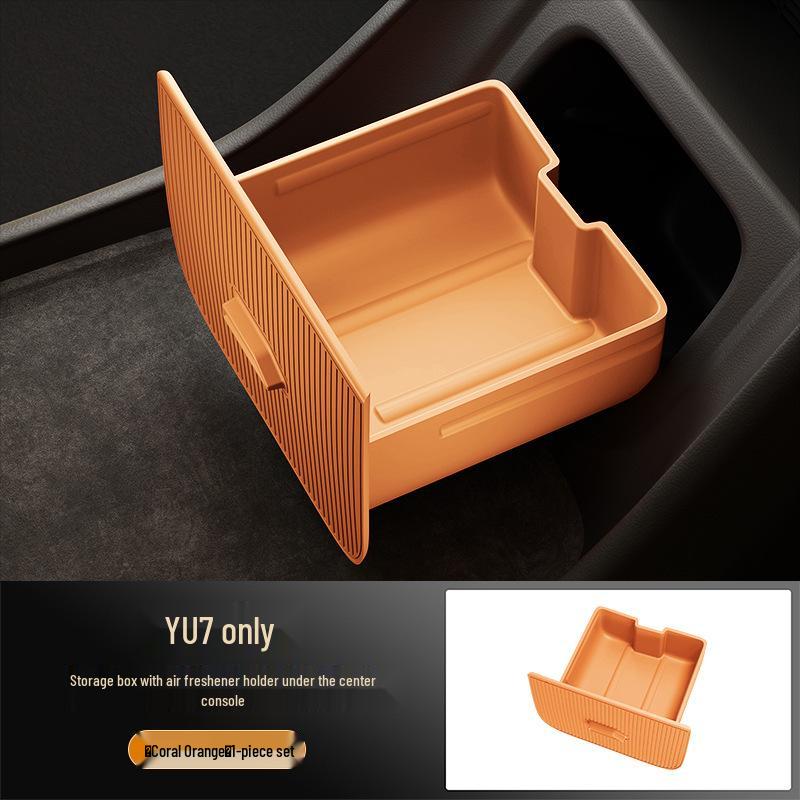 Yu7 Center Console Fragrance Holder, Anti-Shake Silicone Storage Box for Screen's Rear.