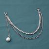 Multi-layer Metal Charms Bag Chain Cross Pendant Backpack Decoration DIY Exquisite Pearl Purse Chain Women Men Bag Accessories