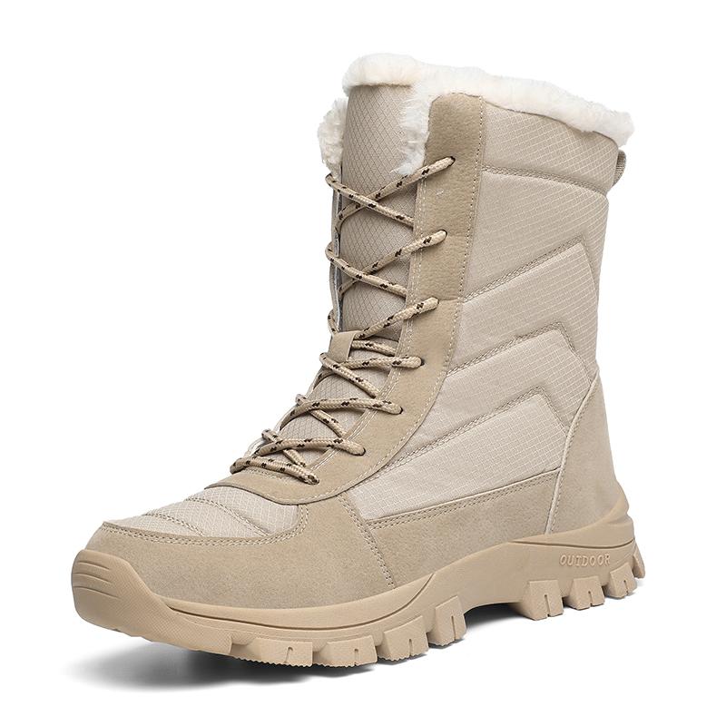 Lovers casual snow boots winter warm velvet cotton boots men's non-slip comfort outdoor boots unisex cross-country hiking boots