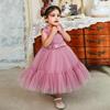 New Children's One-Shoulder Pearl Embroidered Princess Dress for Summer