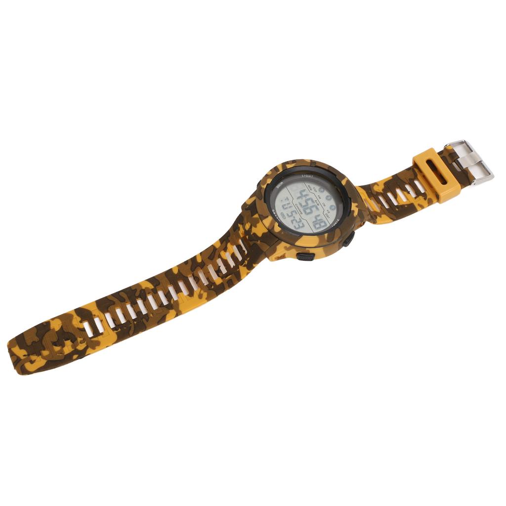 Men Digital Sports Watch with LED Backlight 12 24 Hour Format Waterproof Stopwatch Week Calendar