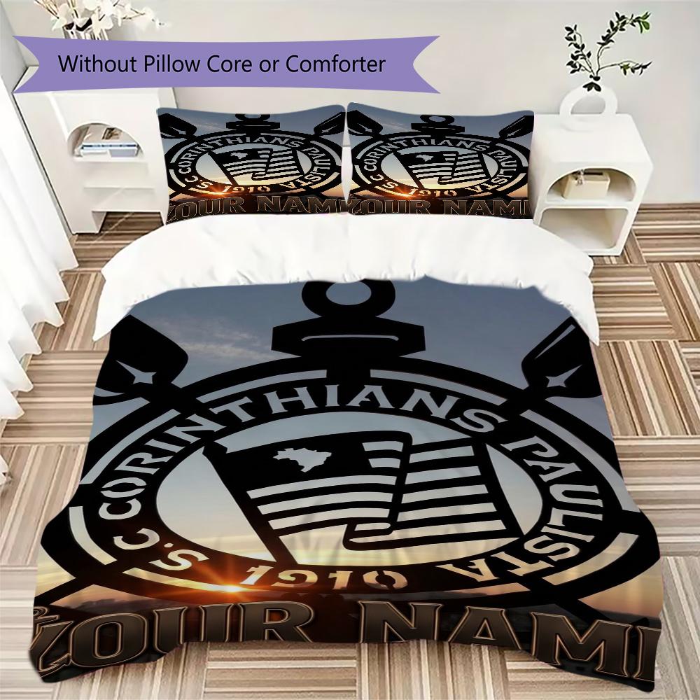 Custom Name Corinthians Pattern Bedding uilt Set uilt Cover Pillowcase Home Decoration Birthday Gift (1*duvet cover+2*pillowcase without core)