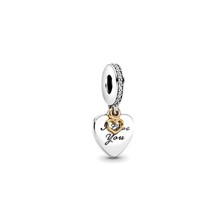 Pandora Heart Shaped Decoration Zircon Pendant Women pendant Silver 792042CZ Box