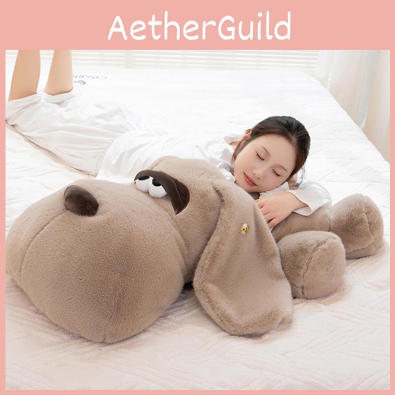 Big Eyed Dog Doll Cute Prone Dog Doll Bed Pillow Sleeping Pillow Toy Plush