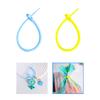 Colored Five-Pointed Star 22cm Silicone Rope DIY Jewelry Key Chain Accessories Dress Tags Rope Data Line Binding Tape