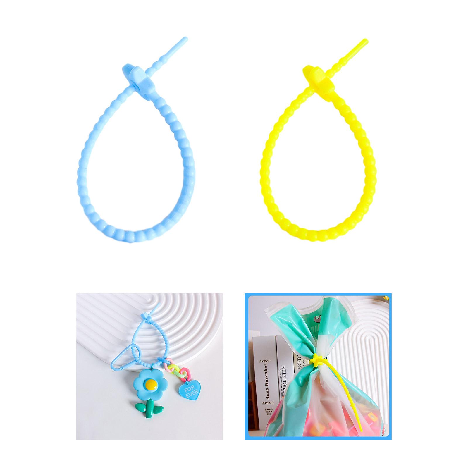 

Colored Five-Pointed Star 22cm Silicone Rope DIY Jewelry Key Chain Accessories Dress Tags Rope Data Line Binding Tape 13