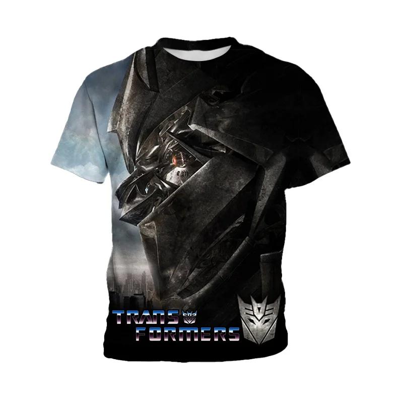 Optimus Prime Megatron Transformers 3D Printed Children's T-shirt, Boy Transformers Role Playing T-shirt, Casual and Comfortable