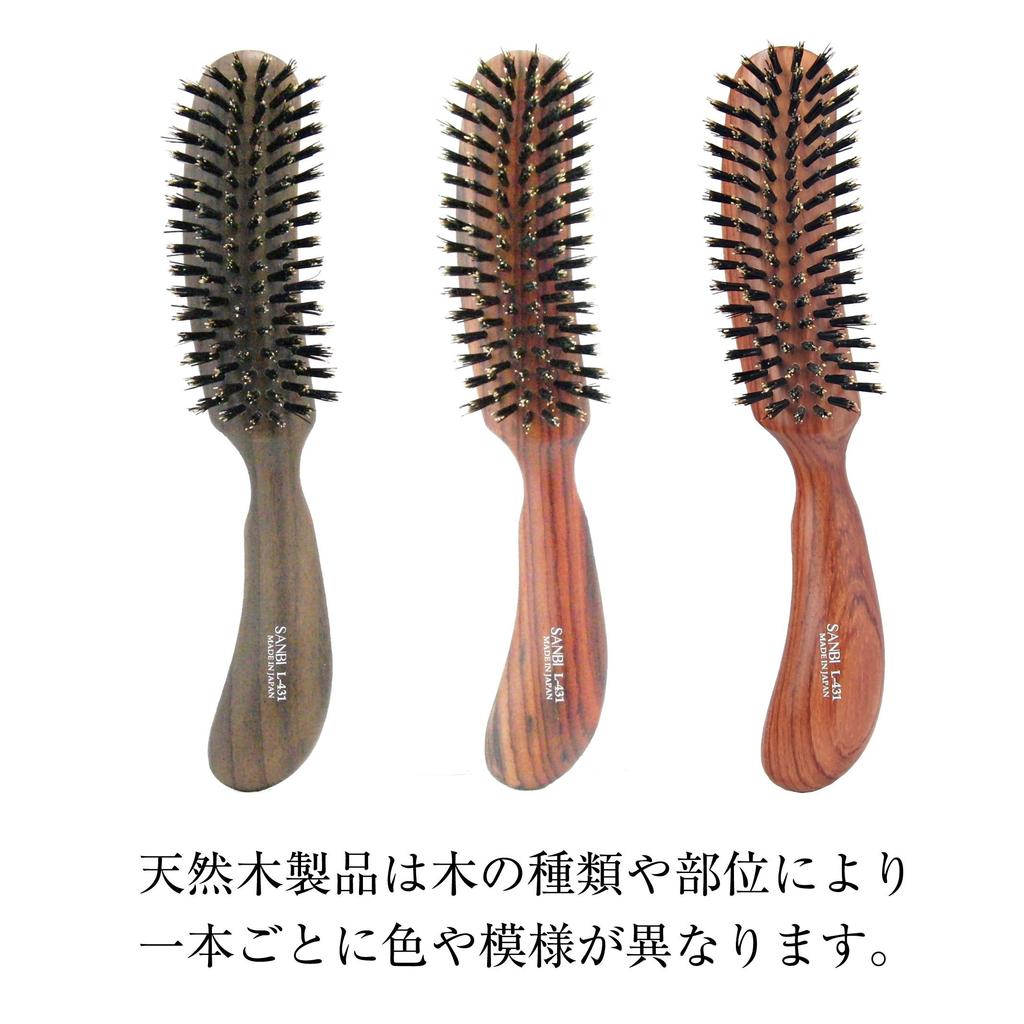 Hairbrush L series type hard boar pig bristle (S bristle, L-431)