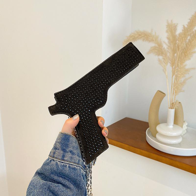 

Женская модная сумка кроссбоди со стразами на плечо чёрный