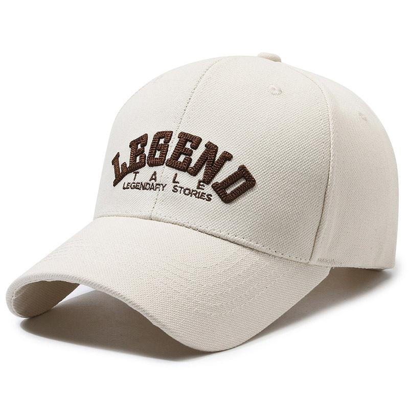 

Весна и осень, новая корейская версия бейсболки с вышитыми буквами, мужская повседневная универсальная кепка с загнутыми полями, женская маленькая шляпа с изображением лица Adjustable светло-бежевый